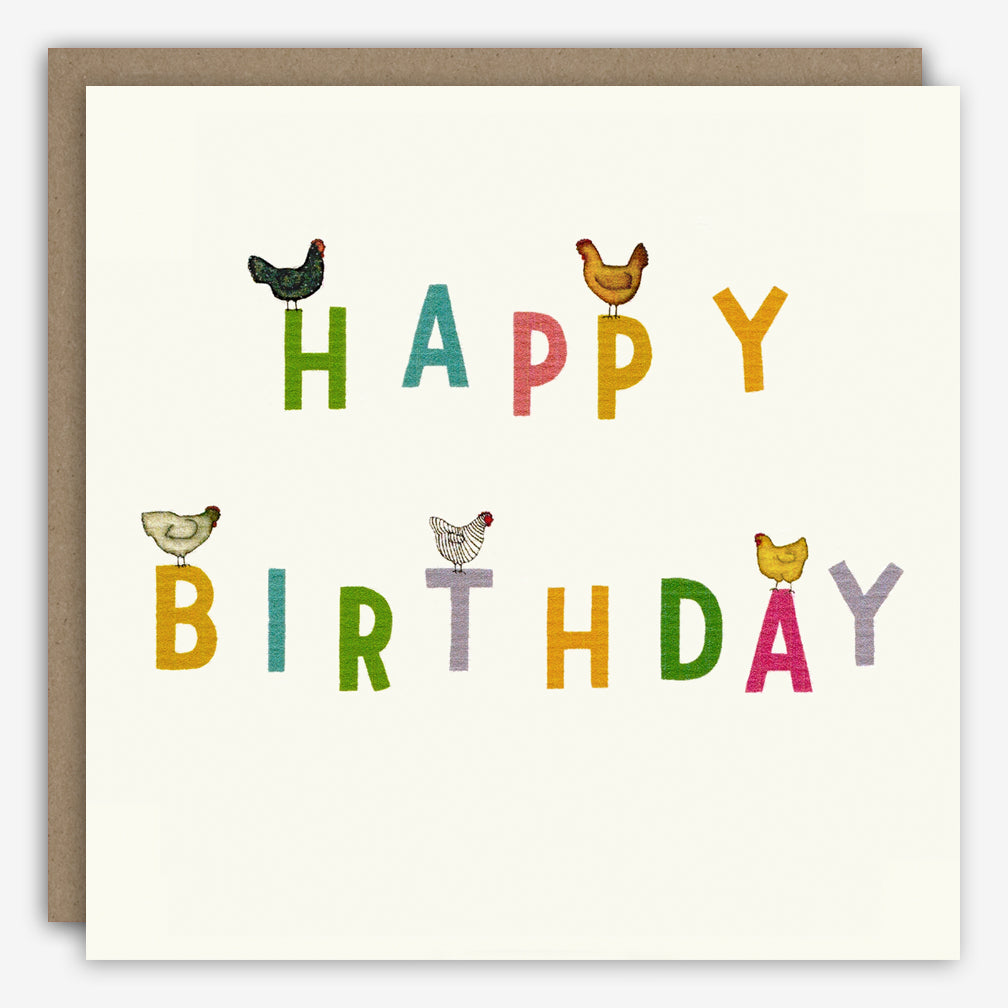 Beth Mueller: Birthday Card: All the Chickens