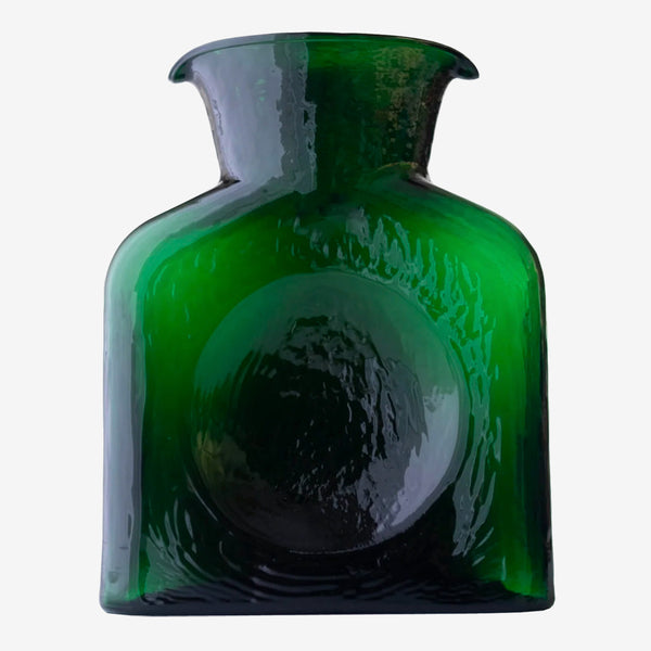 Blenko Glass Company: Classic Water Bottle: Malachite