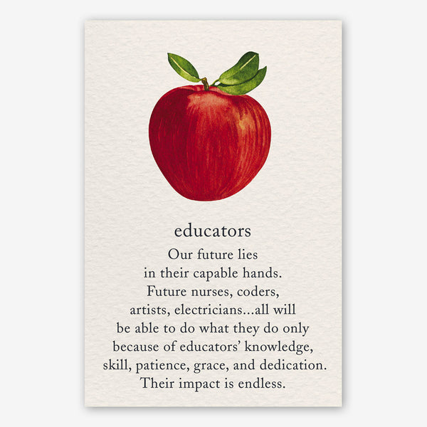 Cardthartic Thank You Card: Educators (Red Apple)