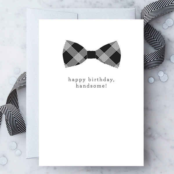 Design With Heart Birthday Card: Happy Birthday, Handsome.