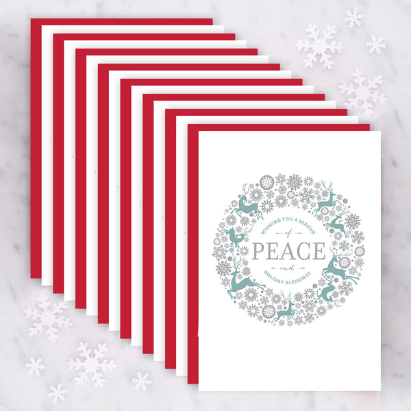 Design With Heart Holiday Box of Cards: Peace and Holiday Blessing