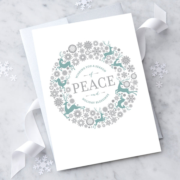 Design With Heart Holiday Card: Peace and Holiday Blessing