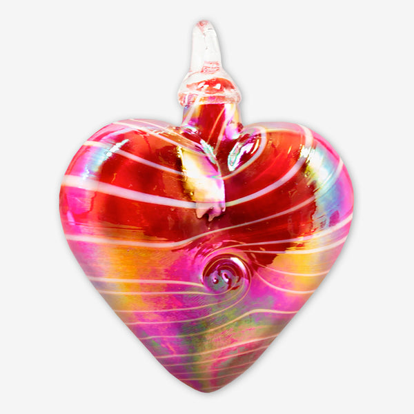 Glass Eye Studio: Artisan Heart Ornaments: Cupid Red