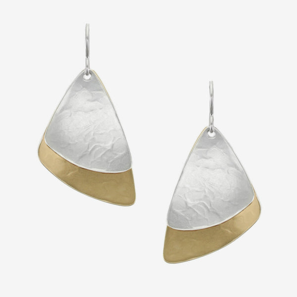 Marjorie Baer Wire Earrings: Layered and Dished Triangles, Large