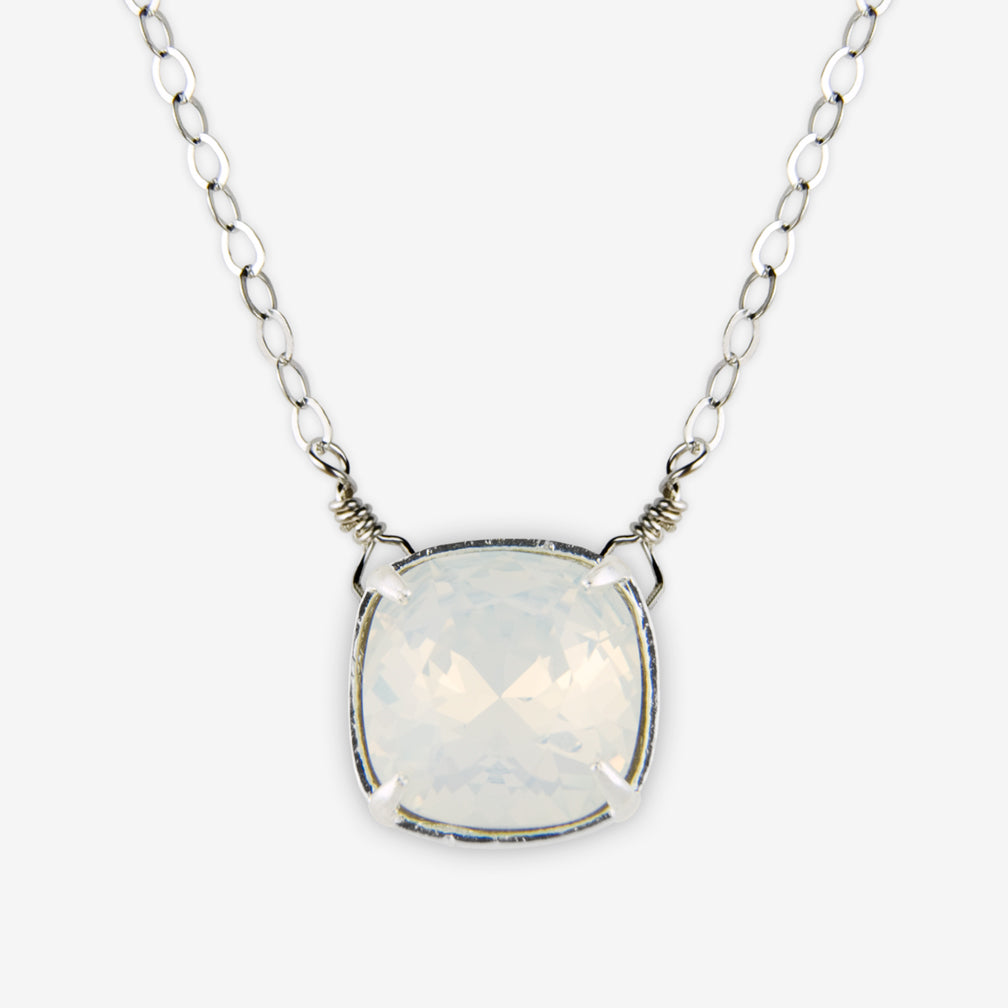 Noon Designs: Necklace: Nouveau Swarovski, White Opal