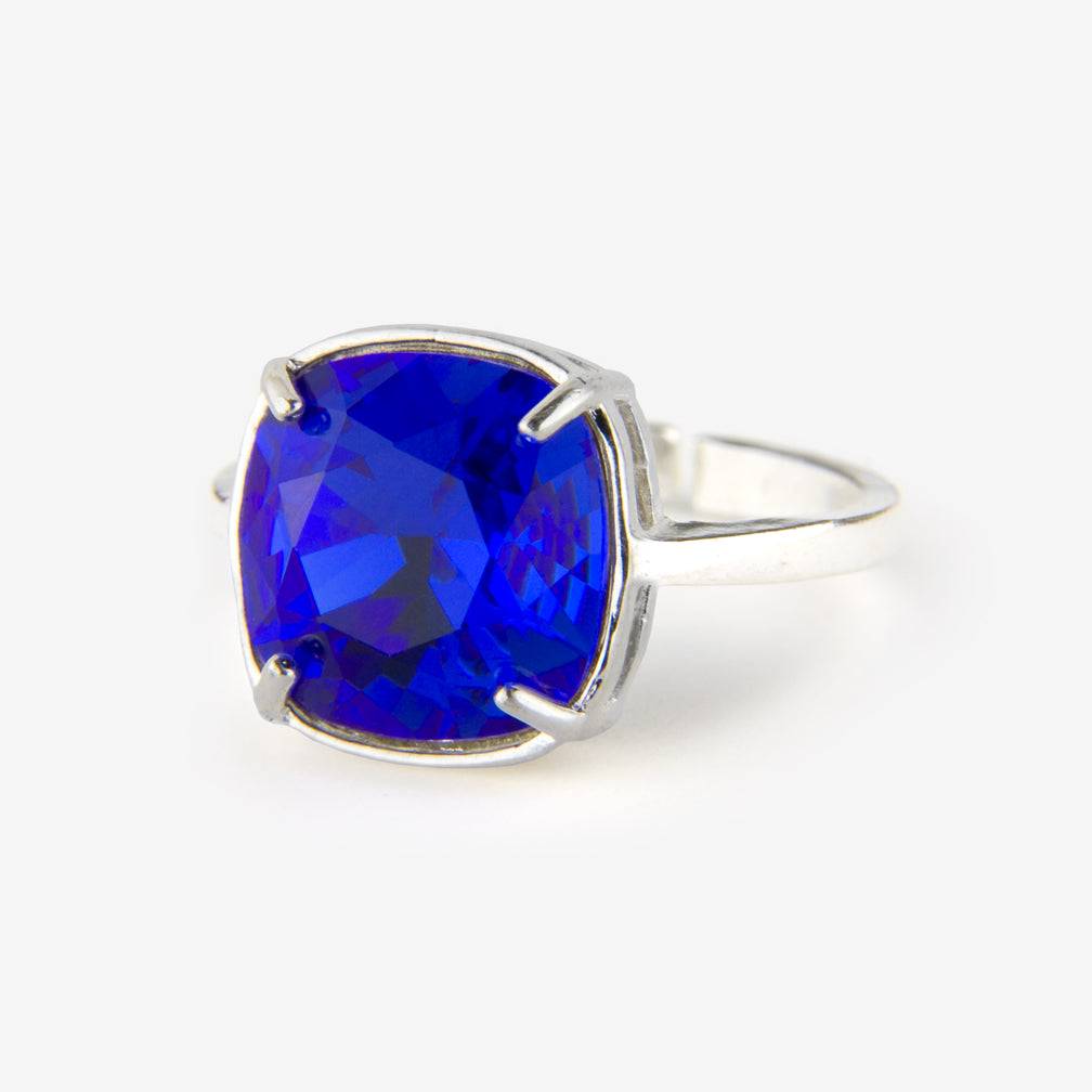 Noon Designs: Ring: Swarovski, Royal Blue