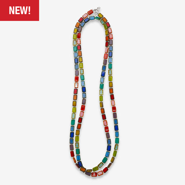 Stefanie Wolf Designs: Necklace: Trilogy, 60" Candyland Rainbow