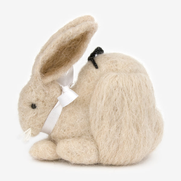 The Au Gres Sheep Factory: Needlefelt Ornaments: Bunny, Tan