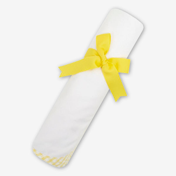 3 Marthas: Swaddle Blanket: Yellow Check