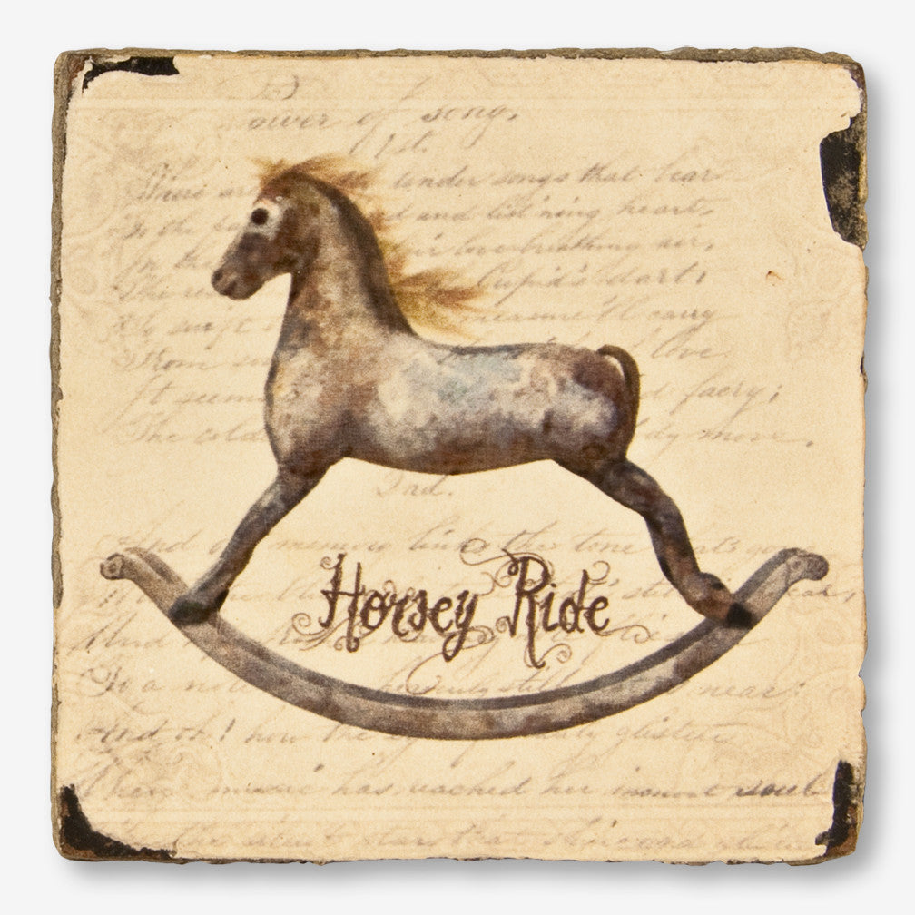 Cedar Mountain Studios: Lost + Found Art Block: Rocking Horse