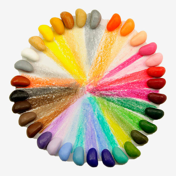 Crayon Rocks: 8 Colors in a Blue Velvet Bag - Helen Winnemore's