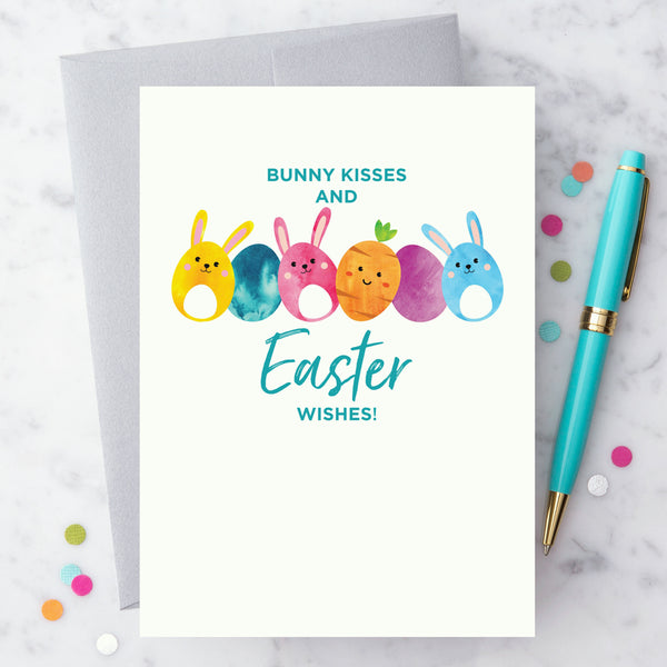 Design With Heart Easter Card: Bunny Kisses & Easter Wishes