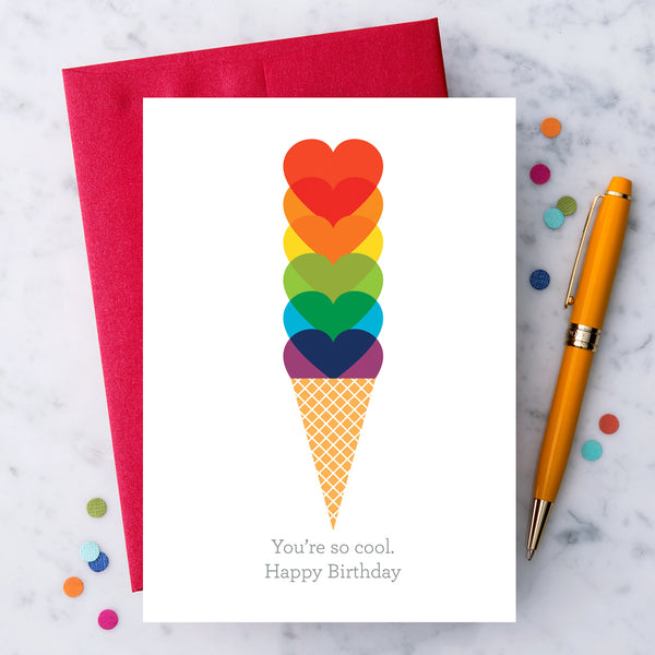 Design With Heart Birthday Card: You're So Cool