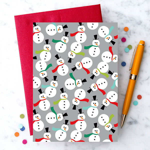 Design with Heart Studio Holiday Card: Holiday Snowmen