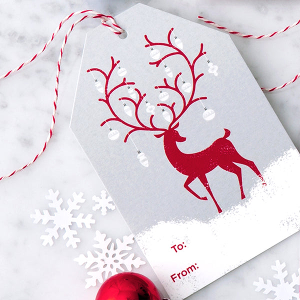 Design with Heart Studio Gift Tags: Reindeer with Ornaments