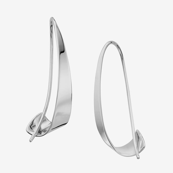 Ed Levin Designs: Earrings: Windswept, Silver