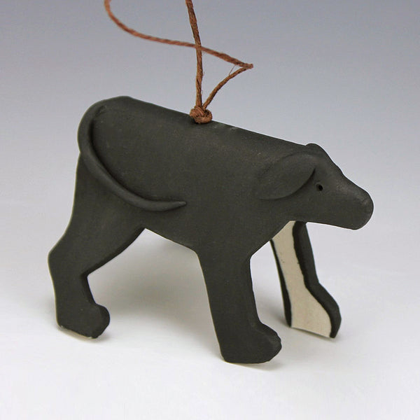 Evening Star Studio: Ornament: Black Dog