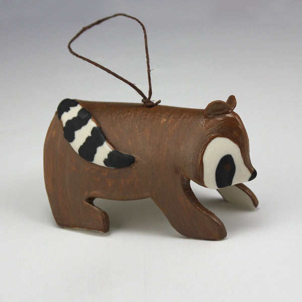 Evening Star Studio: Ornament: Brown Raccoon