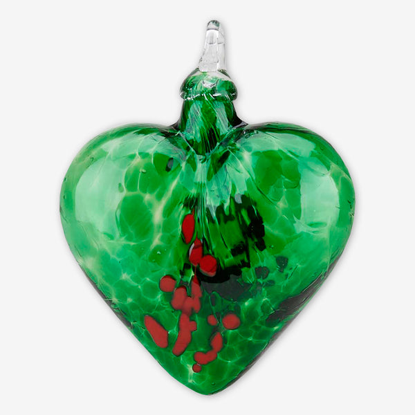 Glass Eye Studio: Classic Heart Ornaments: Mistletoe