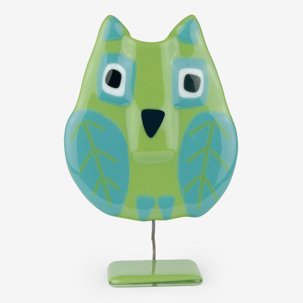 Glassfire Jewelry & More: Large Owl Vase, Lime Green