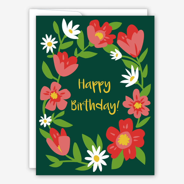 Great Arrow Birthday Card: Floral Frame