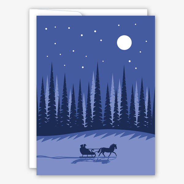 Great Arrow Christmas Card: One Horse Open Sleigh