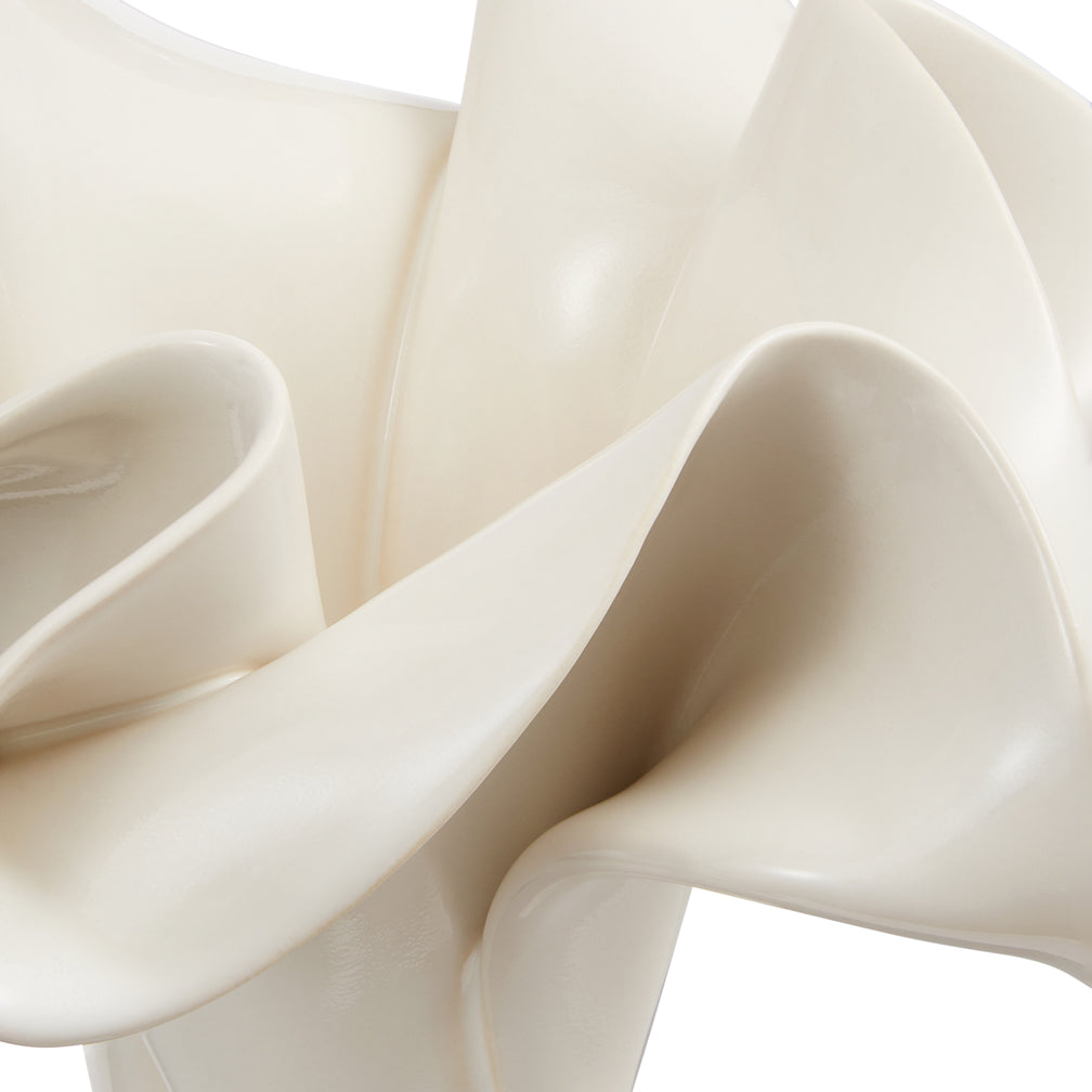 Hilborn Pottery Design: Sculpted Vase: Simply White