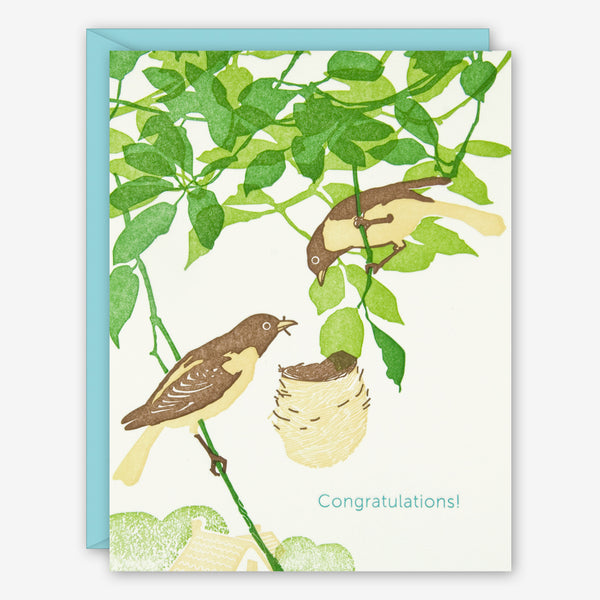 Ilee Papergoods: Baby Card: Birds And Nest