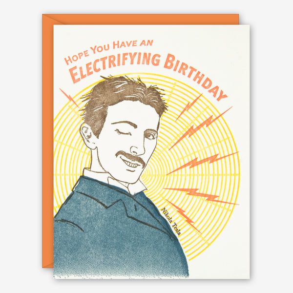 Ilee Papergoods: Birthday Card: Tesla: Electric Birthday