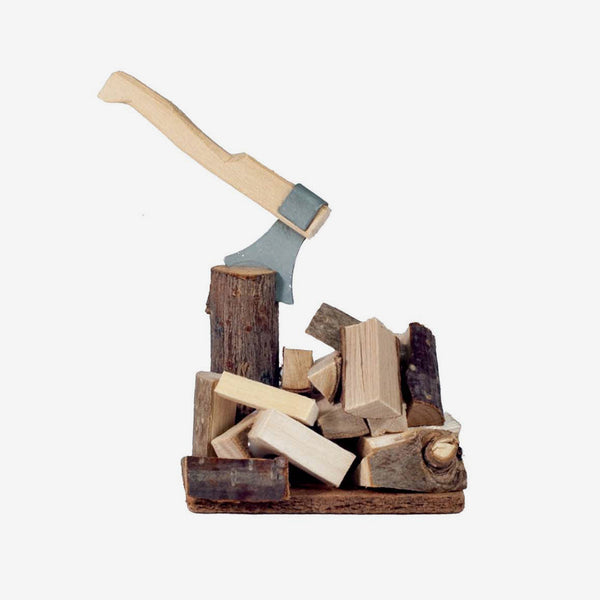 Lotte Sievers-Hahn Nativity: Chopping Block with Wood Pile