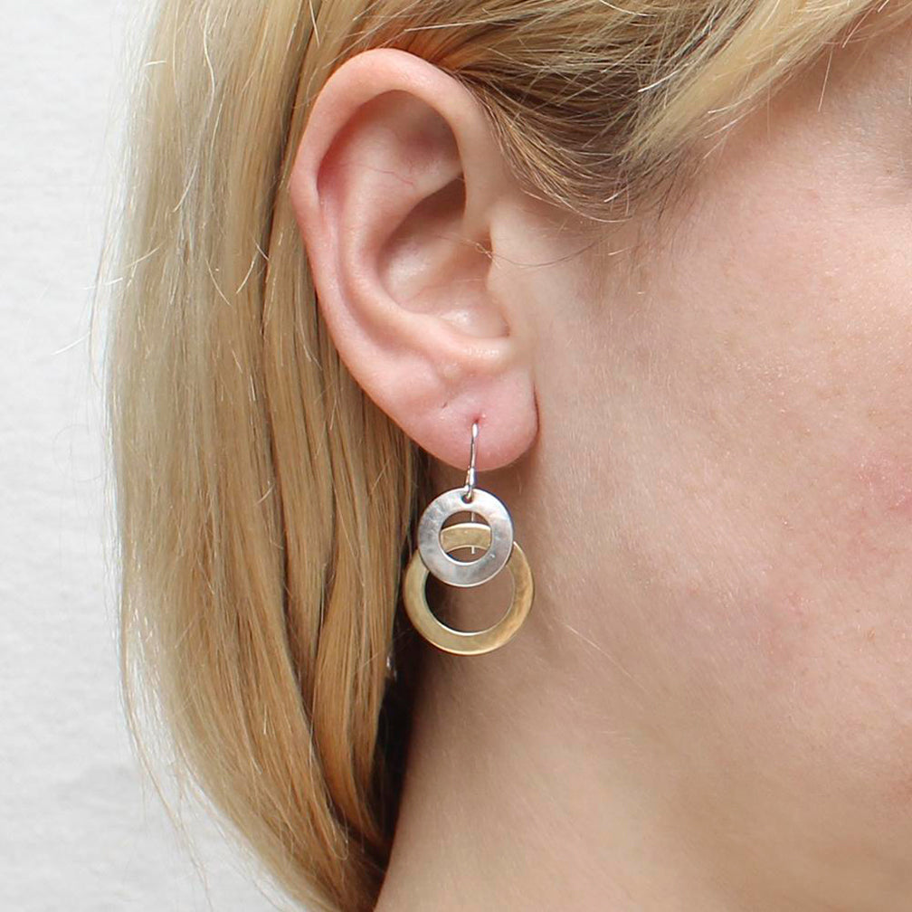 Marjorie Baer Wire Earrings: Layered Wide Rings