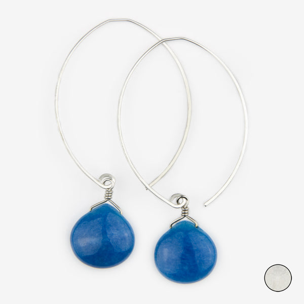 Noon Designs: Earrings: Core Collection, Navy Jade