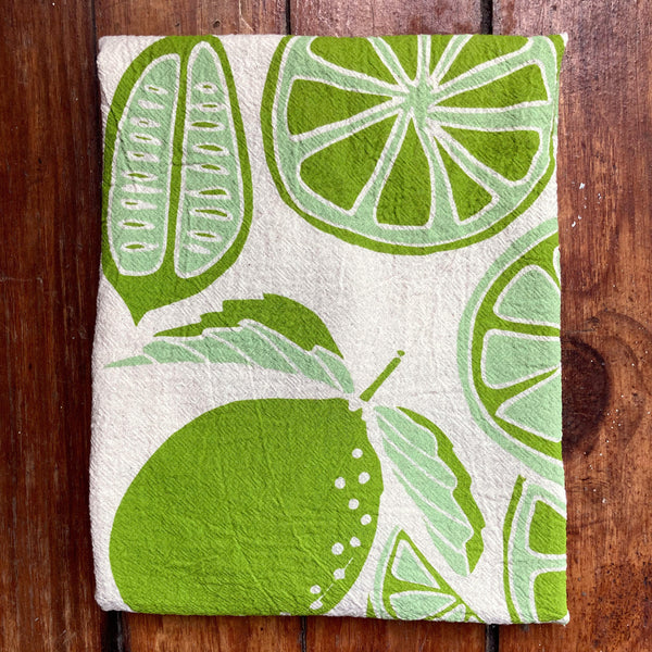 Noon Designs: Tea Towel: Limes