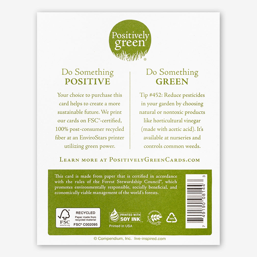 Positively Green Cards: “When it comes to giving, some people stop at nothing.” —Unknown