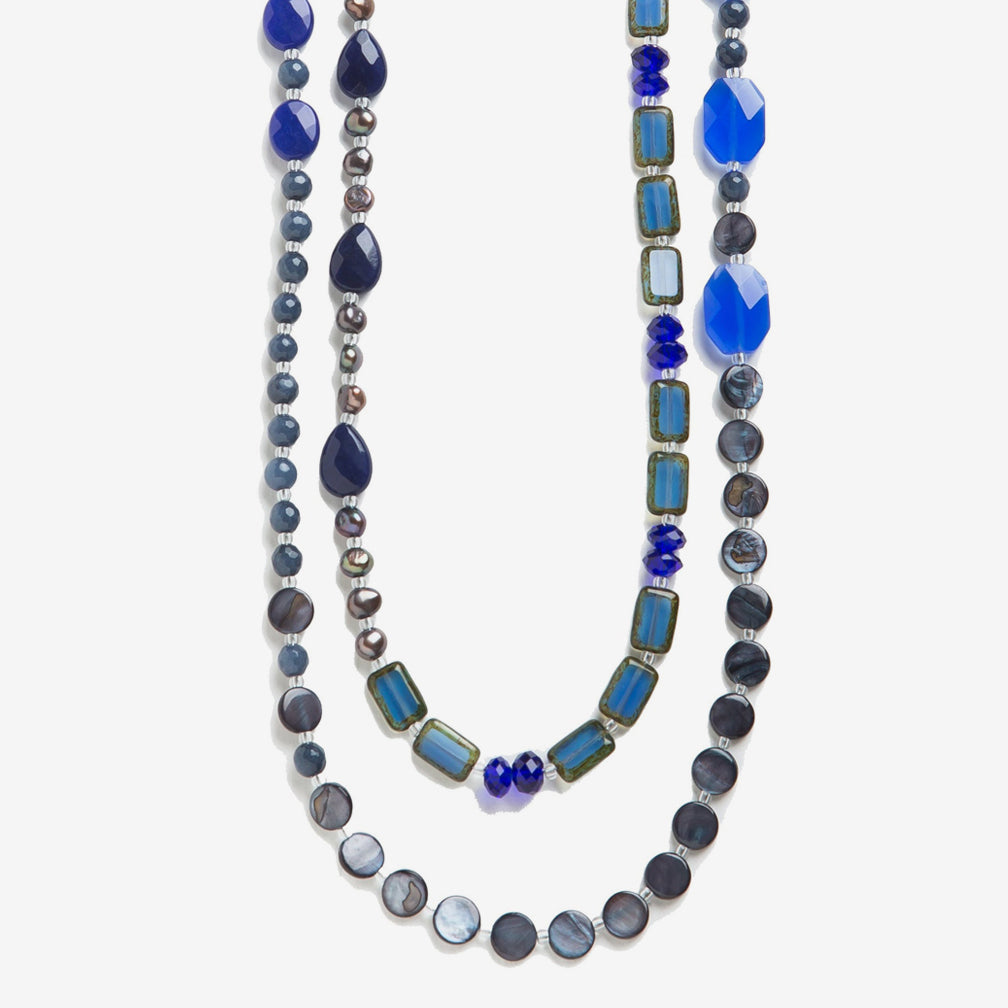 Stefanie Wolf Designs: Necklace: Medley, 60" True Blue