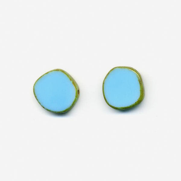 Stefanie Wolf Designs: Stud Earrings: Full Circle, Small Light Sky