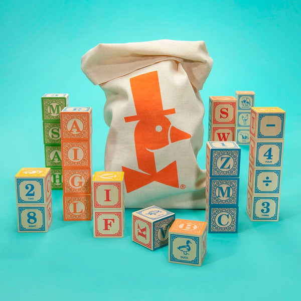 Uncle Goose: Classic ABC Blocks with Canvas Bag - Helen