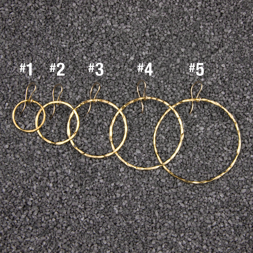 Zina Kao Exclusives Wire Earrings: Just Rings #1-5, Gold