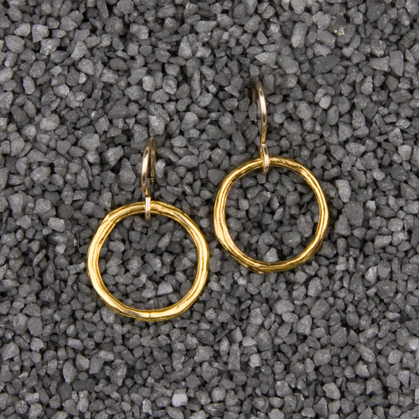 Zina Kao Exclusives Wire Earrings: Twiggy Ring Small, Gold
