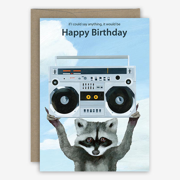 23rd Day Birthday Card: Say Anything Racoon