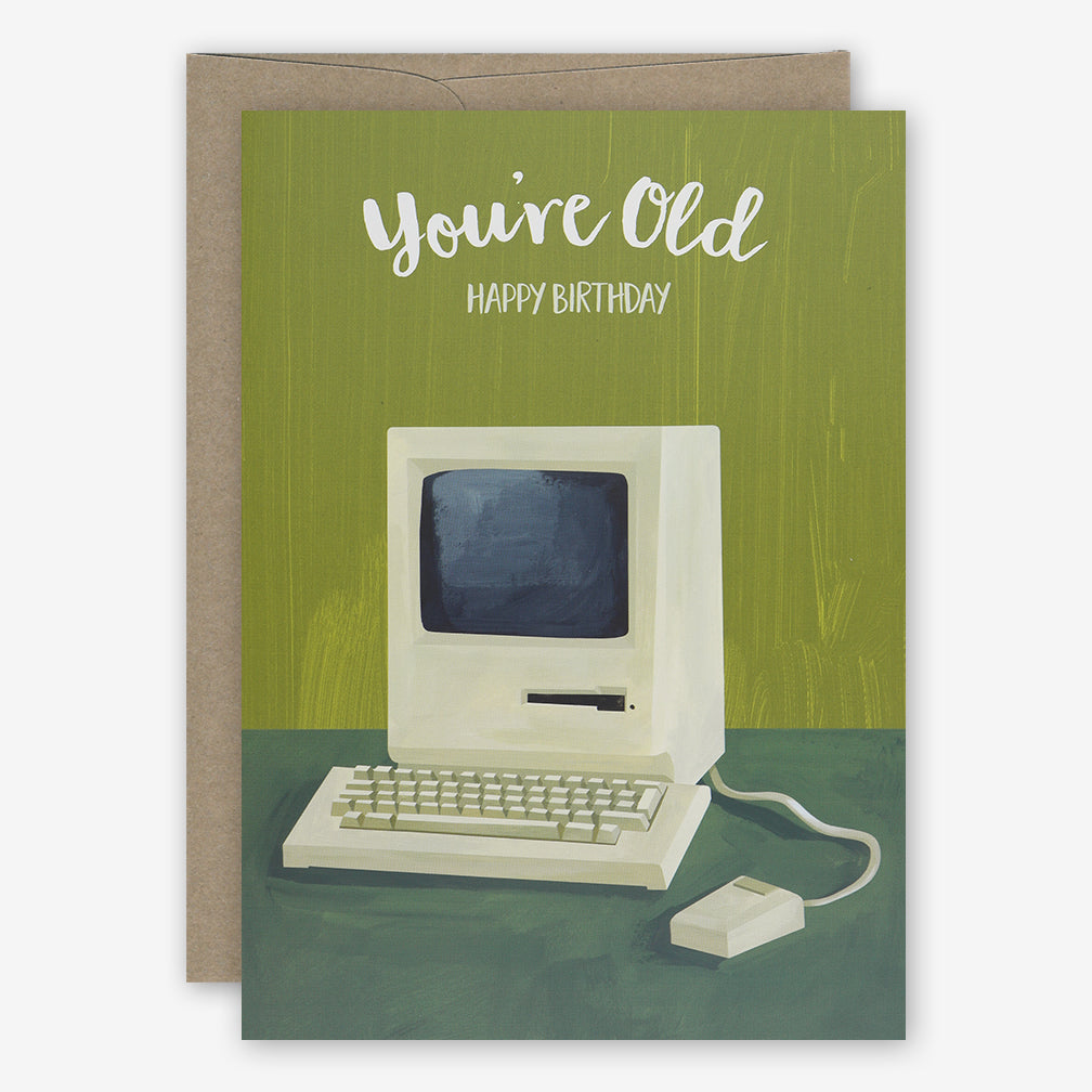 23rd Day Birthday Card: Old Computer