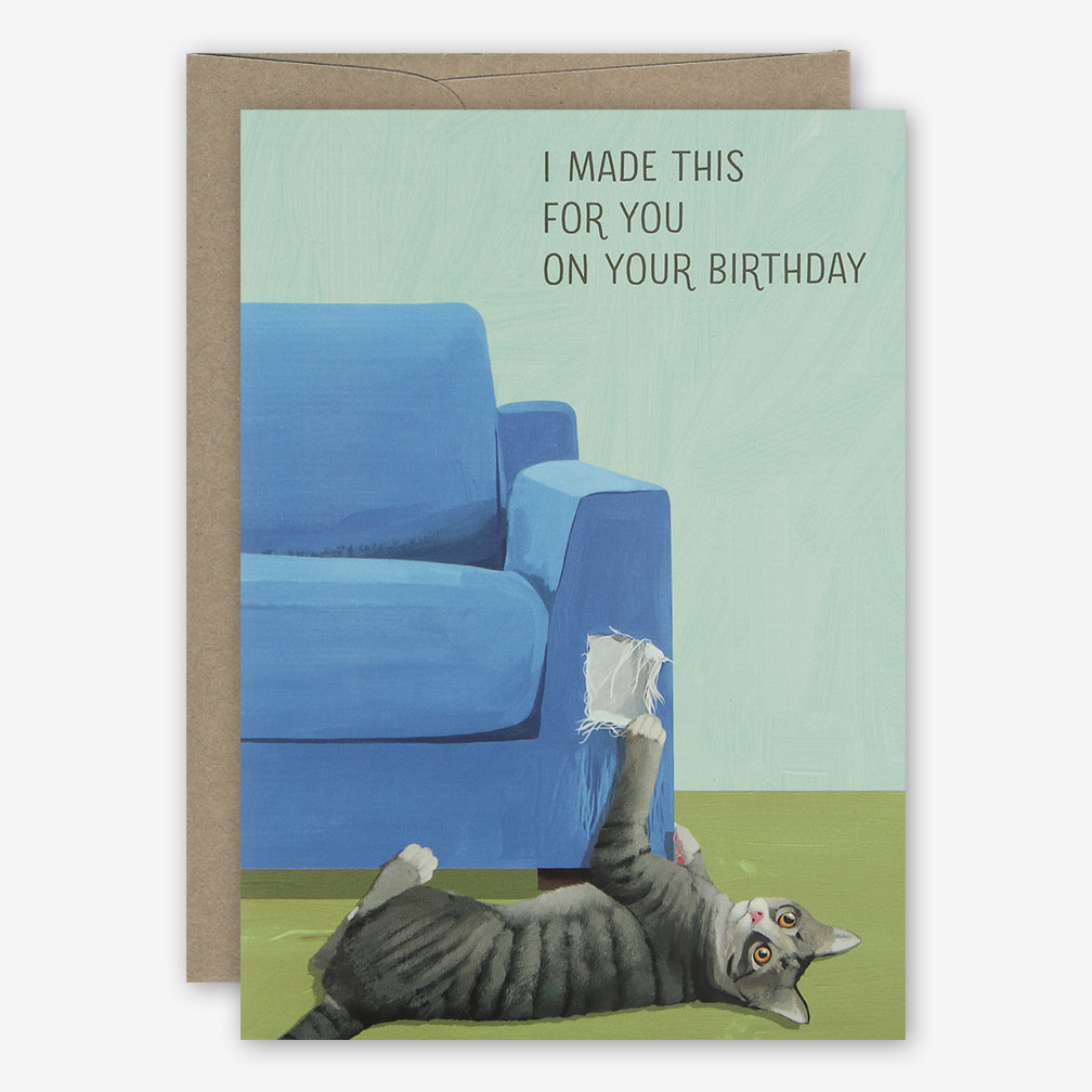 23rd Day Birthday Card: Cat Scratch