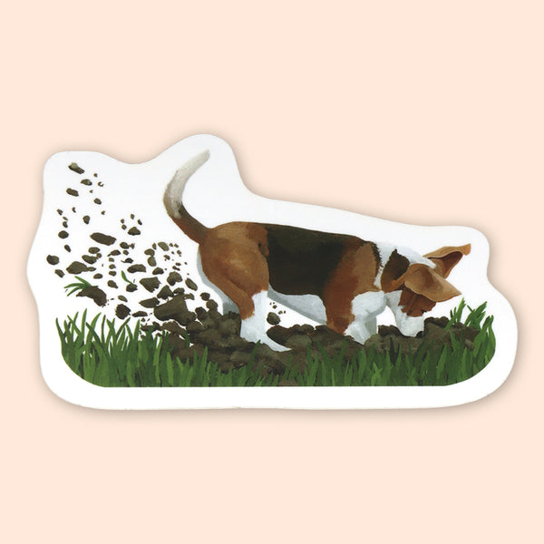 23rd Day Sticker: Digging Dog - Helen Winnemore's