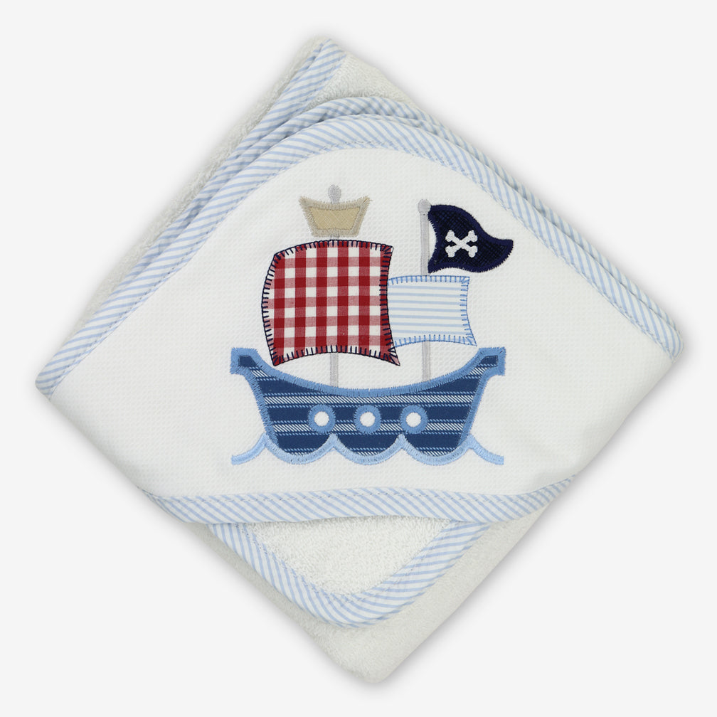 3 Marthas: Hooded Towel & Washcloth Set: Pirate