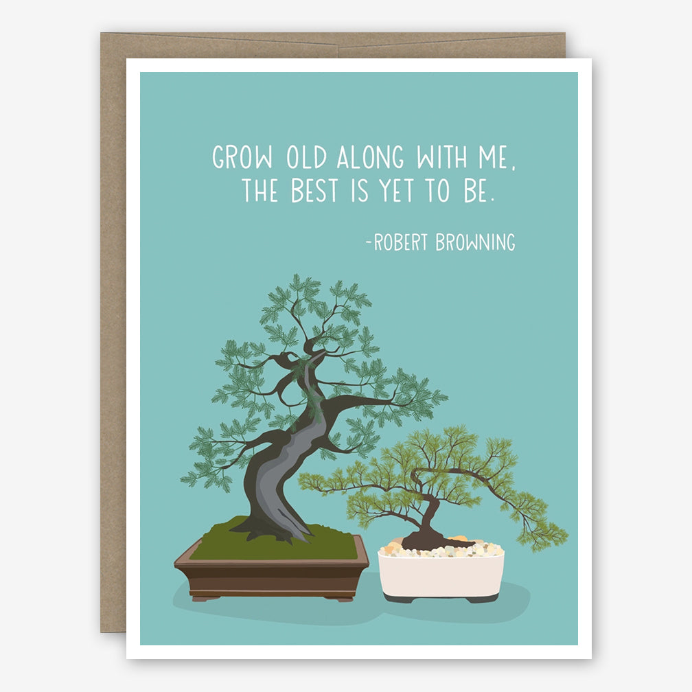 Apartment 2 Anniversary Card: Bonsai Robert Browning Quote