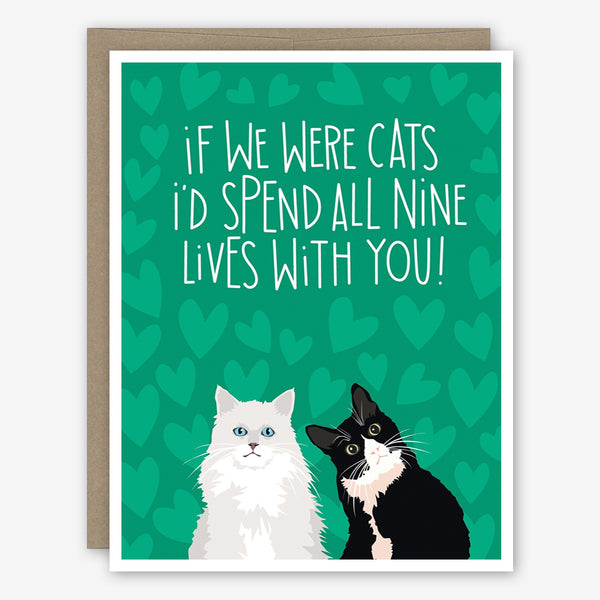 Apartment 2 Anniversary Card: Two Cats Nine Lives