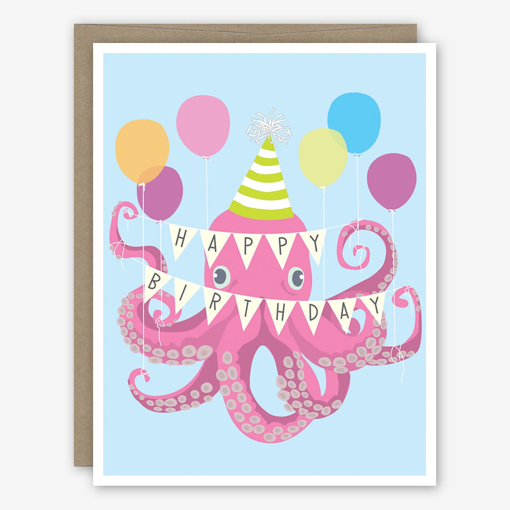 Apartment 2 Birthday Card: Party Octopus