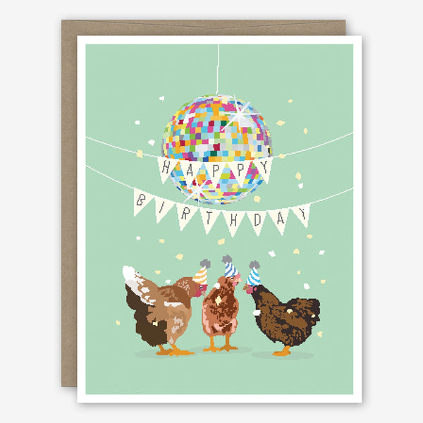 Apartment 2 Birthday Card: Party Chickens