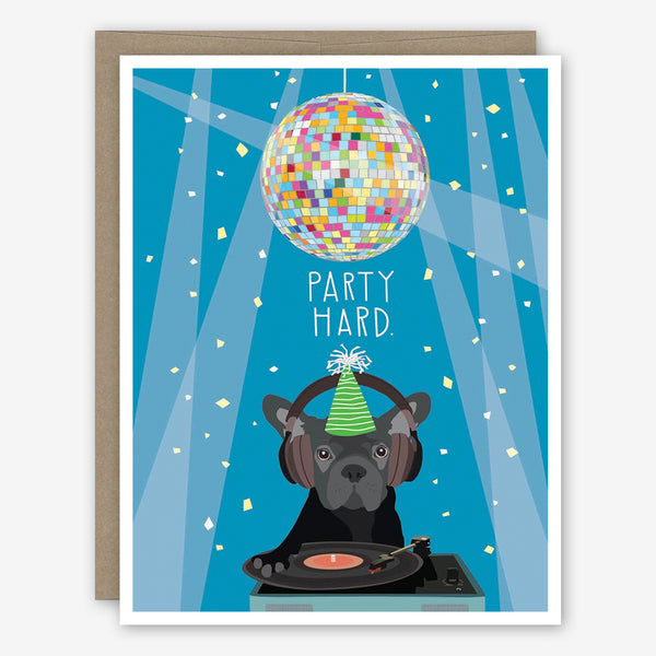 Apartment 2 Birthday Card: Party Hard Disco Dog