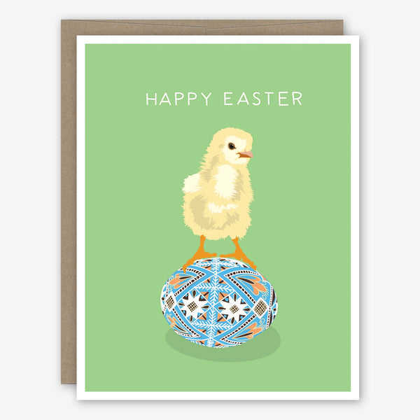 Apartment 2 Easter Card: Chick with Ukrainian Egg